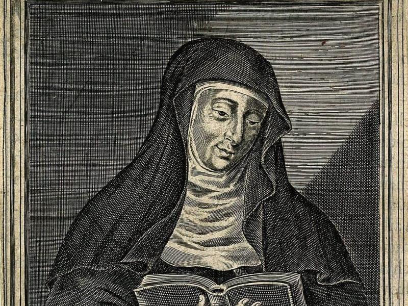 Tegning af Hildegaard af Bingen