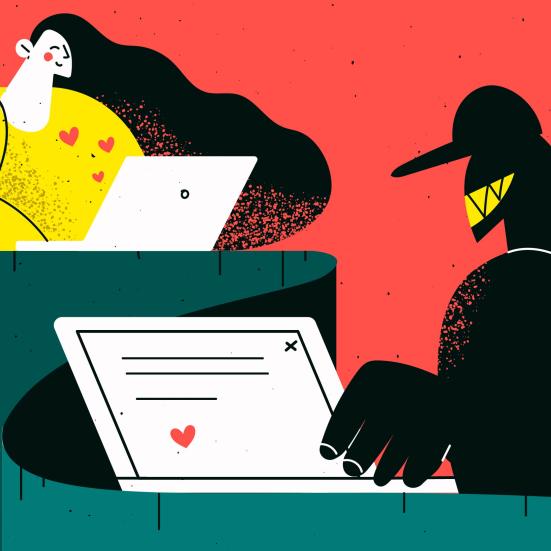 Tegning af personer med computere