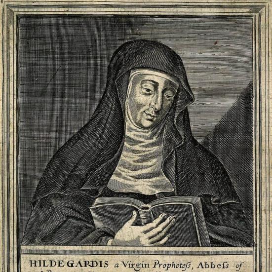 Tegning af Hildegaard af Bingen
